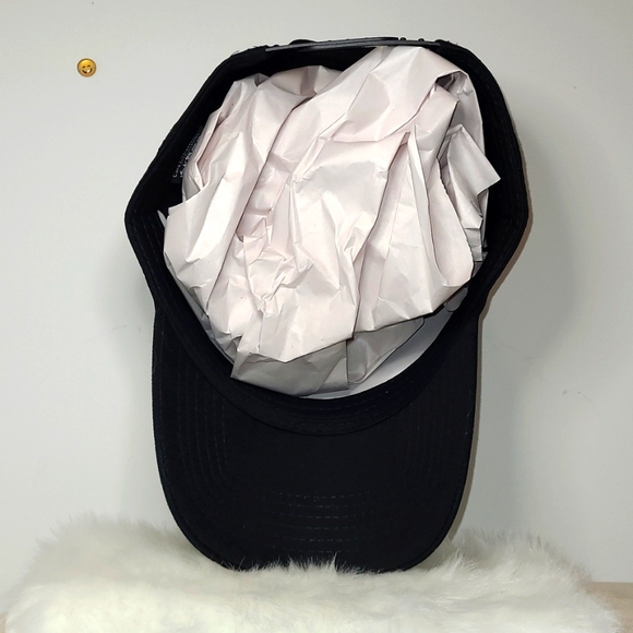 Nirvana Embroidered Smiley Black Cotton Adjustable Baseball Cap Unisex NWOT - Picture 8 of 13